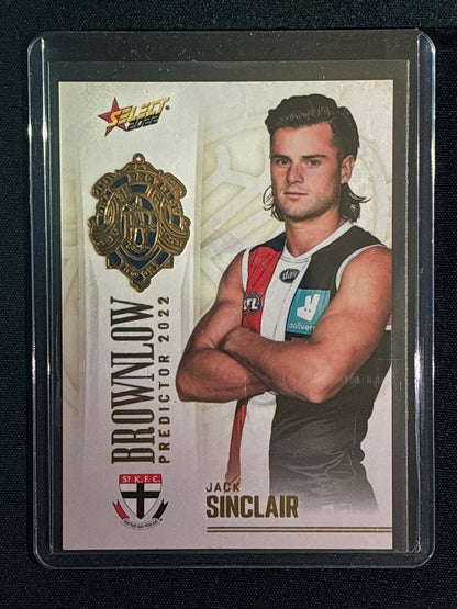 2022 Footy Stars JACK SINCLAIR Brownlow Predictor Gold 89/185