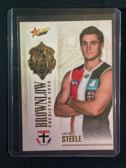 2022 Footy Stars JACK STEELE Brownlow Predictor Gold 52/185