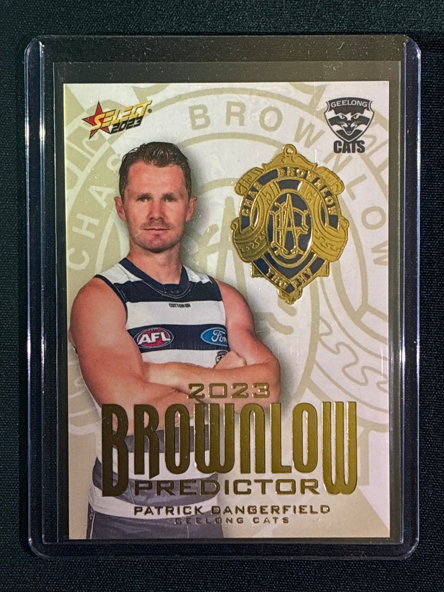 2023 Footy Stars PATRICK DANGERFIELD Brownlow Predictor Gold 84/260