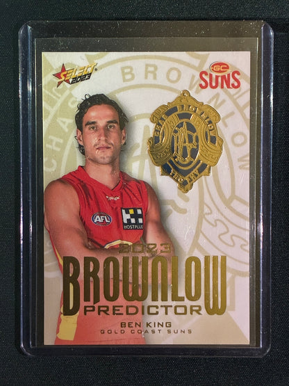 2023 Footy Stars BEN KING Brownlow Predictor Gold 15/260