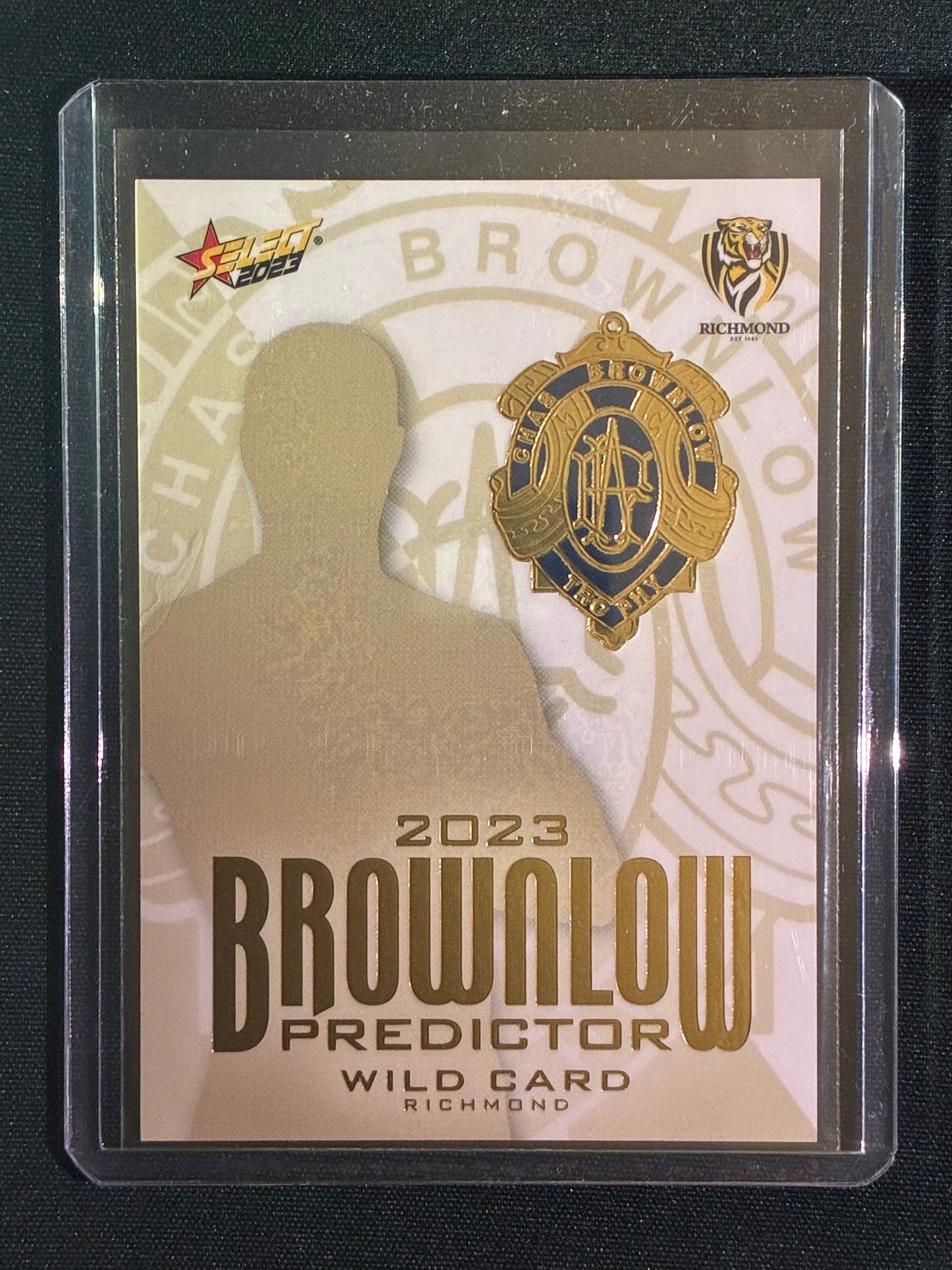 2023 Footy Stars RICHMOND TIGERS WILD CARD Brownlow Predictor Gold 114/260