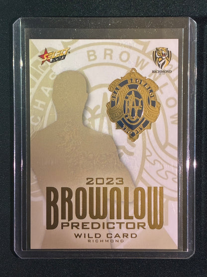 2023 Footy Stars RICHMOND TIGERS WILD CARD Brownlow Predictor Gold 114/260