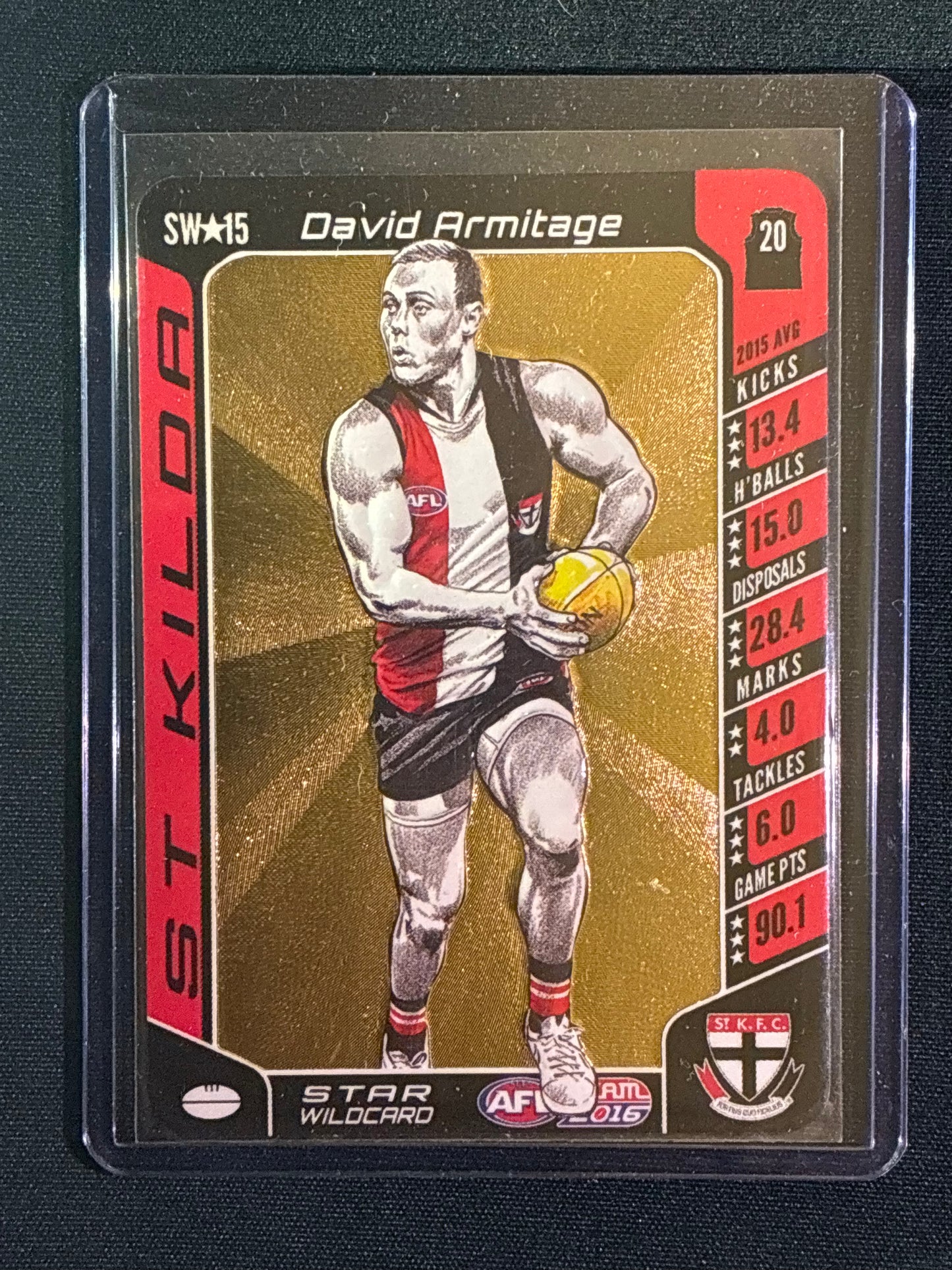 2016 Team Coach DAVID ARMITAGE Star Wildcard Gold Teamcoach #15