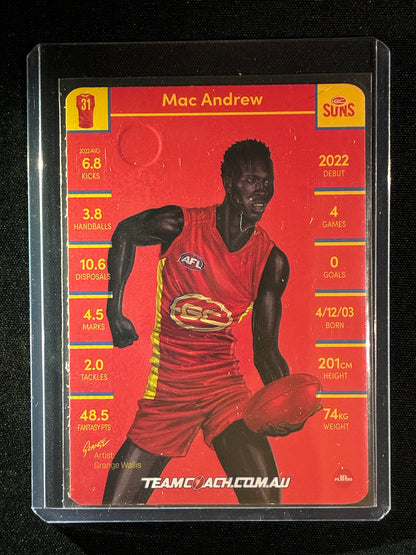 2023 Team Coach MAC ANDREW Rookie Wildcard Teamcoach #8