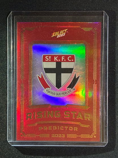 2023 Footy Stars ST. KILDA SAINTS Rising Star Predictor Gold 200/260
