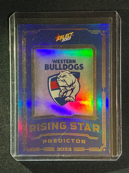 2023 Footy Stars WESTERN BULLDOGS Rising Star Predictor Gold 47/260