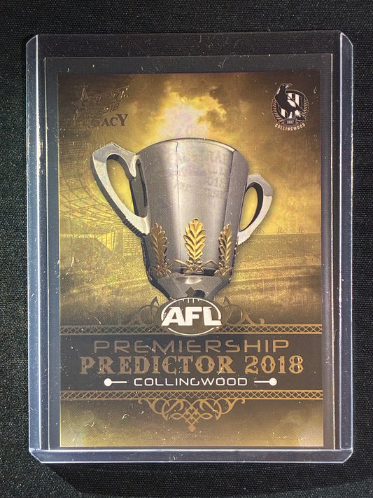 2018 Legacy COLLINGWOOD MAGPIES Premiership Predictor Gold 39/180