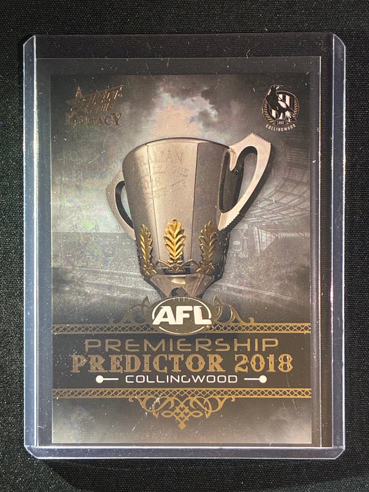2018 Legacy COLLINGWOOD MAGPIES Premiership Predictor Silver 124/180