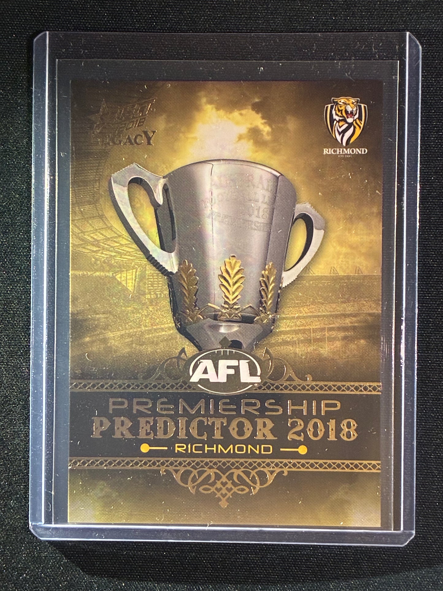 2018 Legacy RICHMOND TIGERS Premiership Predictor Gold 66/180