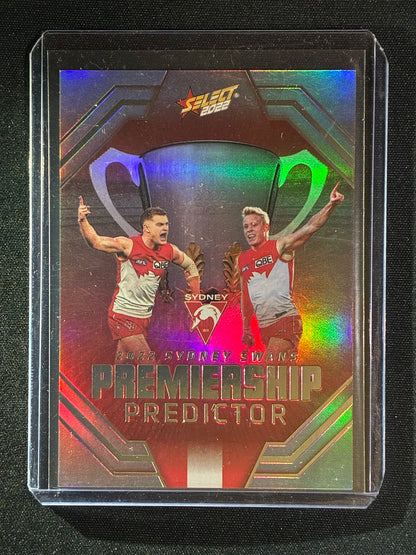 2022 Footy Stars SYDNEY SWANS Premiership Predictor Silver 33/185
