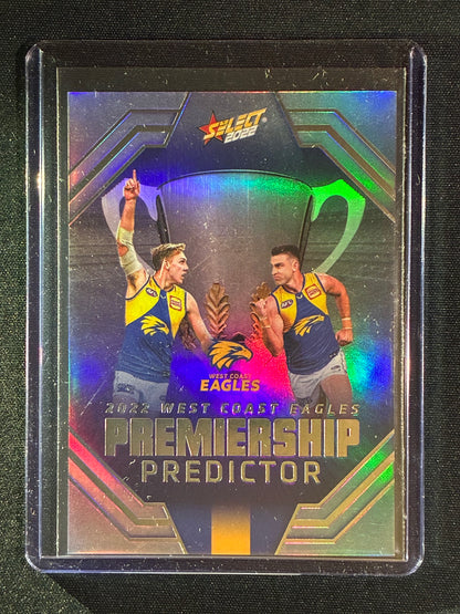 2022 Footy Stars WEST COAST EAGLES Premiership Predictor Silver 114/185