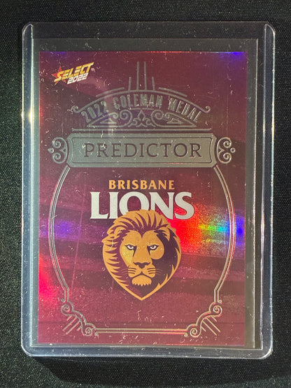 2022 Footy Stars BRISBANE LIONS Coleman Medal Predictor Silver 65/185