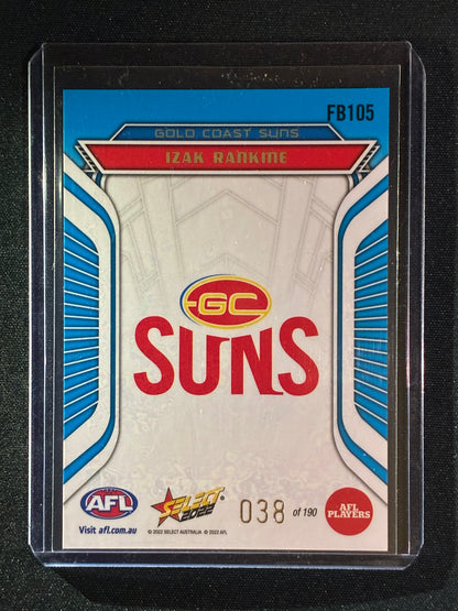 2022 Footy Stars IZAK RANKINE Fractured Arctic Blue 38/190