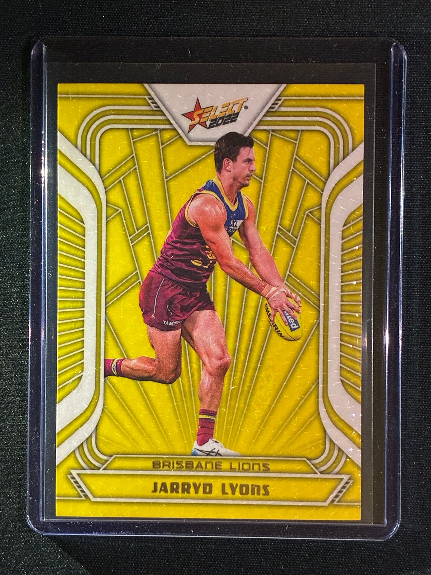 2022 Footy Stars JARRYD LYONS Fractured Acid Yellow 24/145