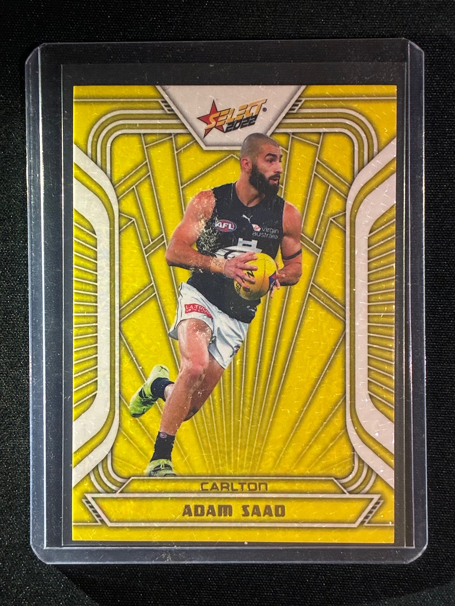 2022 Footy Stars ADAM SAAD Fractured Acid Yellow 30/145