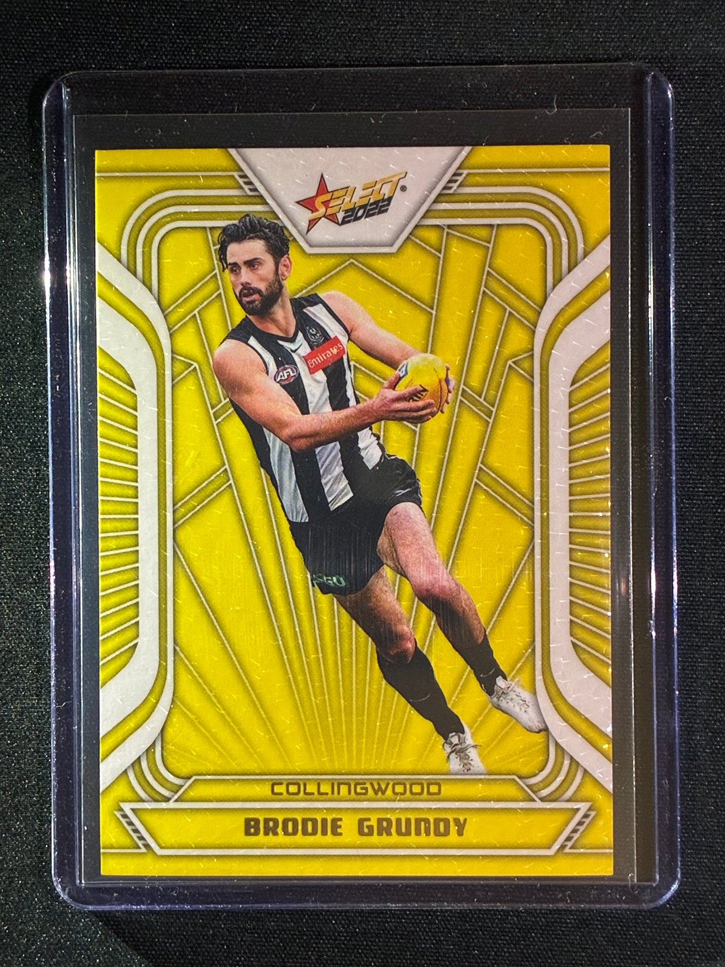 2022 Footy Stars BRODIE GRUNDY Fractured Acid Yellow 83/145