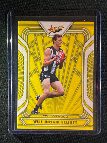 2022 Footy Stars WILL HOSKIN-ELLIOTT Fractured Acid Yellow 23/145