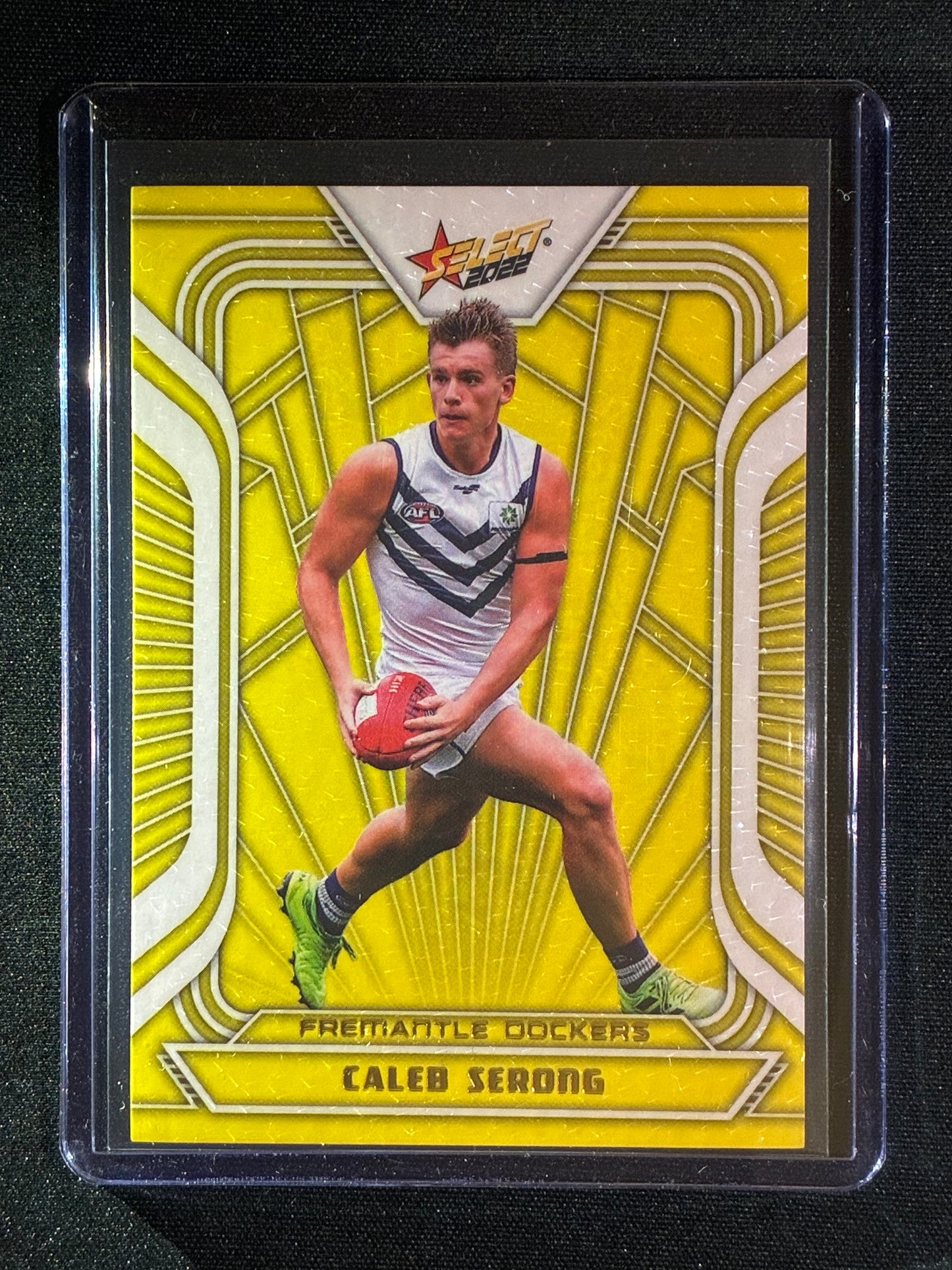 2022 Footy Stars CALEB SERONG Fractured Acid Yellow 114/145
