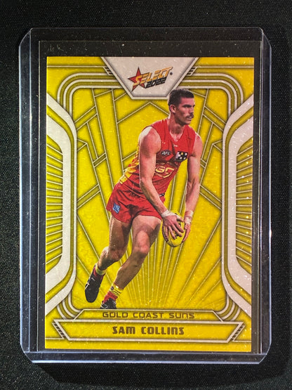 2022 Footy Stars SAM COLLINS Fractured Acid Yellow 134/145