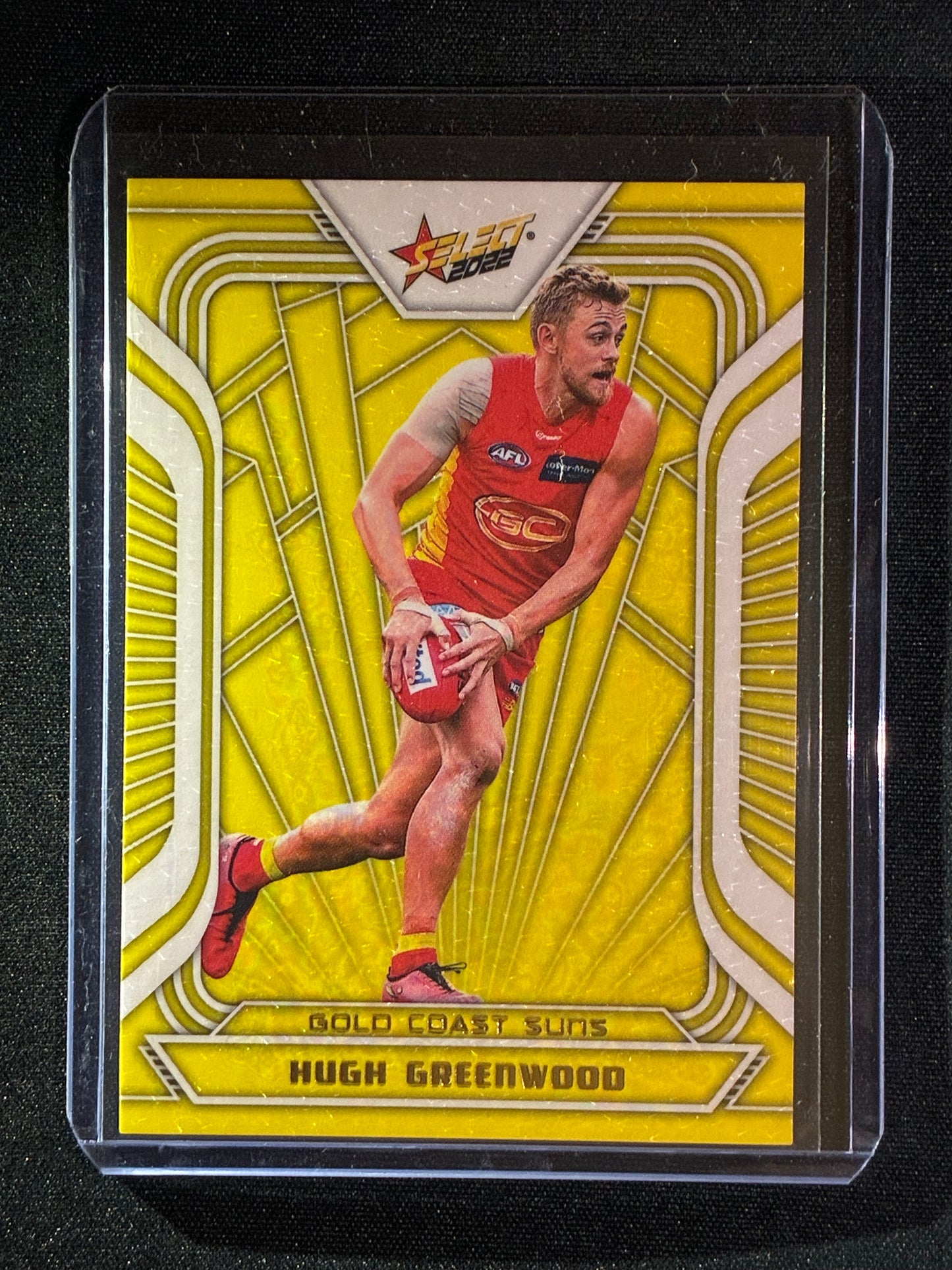 2022 Footy Stars HUGH GREENWOOD Fractured Acid Yellow 35/145