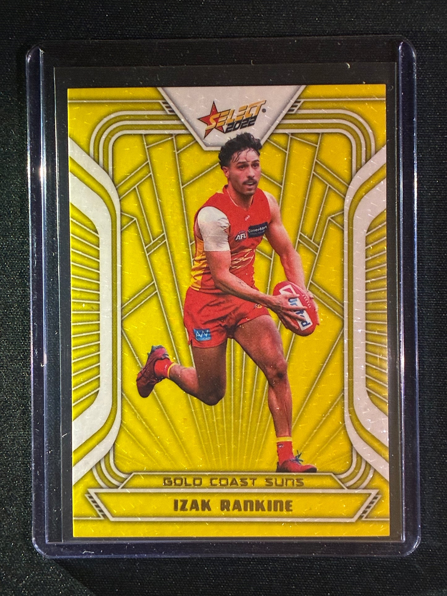 2022 Footy Stars IZAK RANKINE Fractured Acid Yellow 60/145