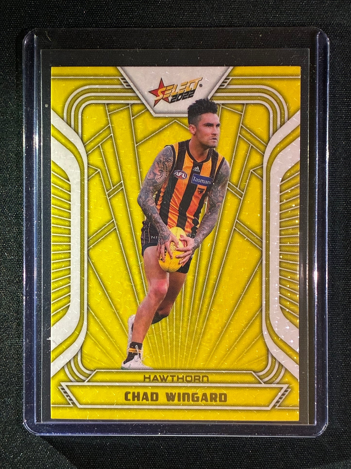2022 Footy Stars CHAD WINGARD Fractured Acid Yellow 98/145