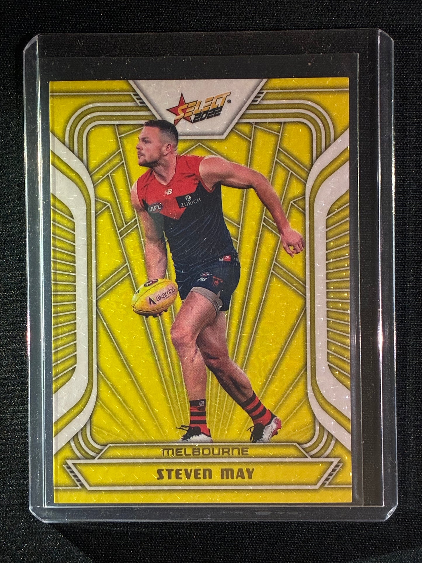 2022 Footy Stars STEVEN MAY Fractured Acid Yellow 134/145