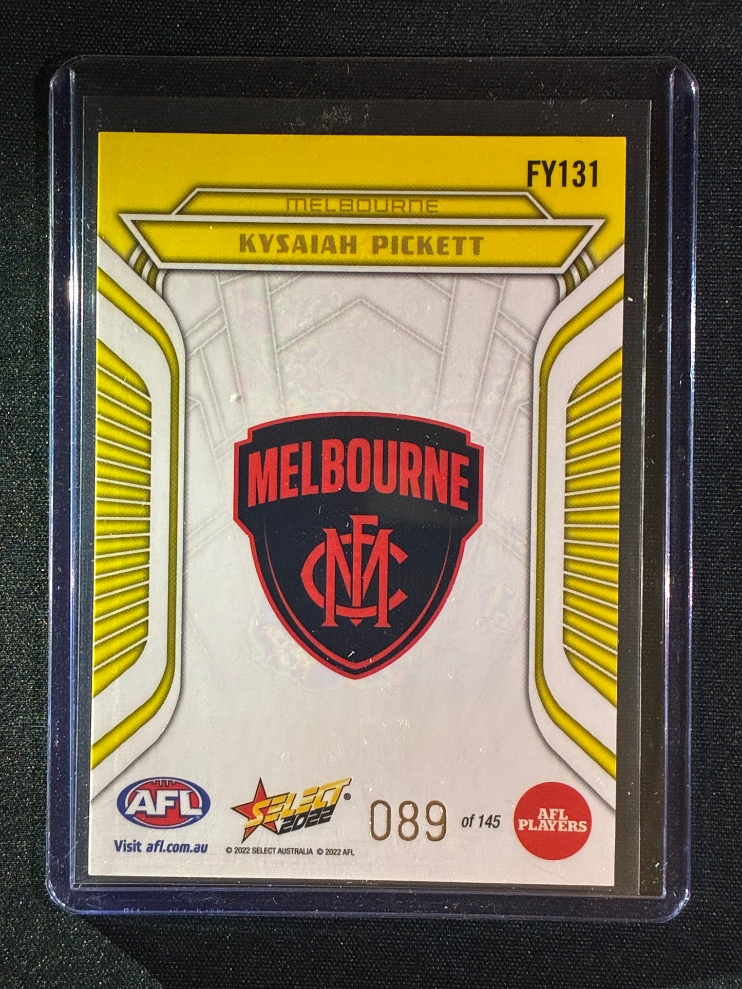 2022 Footy Stars KYSAIAH PICKETT Fractured Acid Yellow 89/145