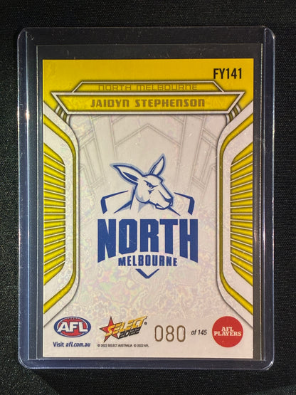 2022 Footy Stars JAIDYN STEPHENSON Fractured Acid Yellow 80/145