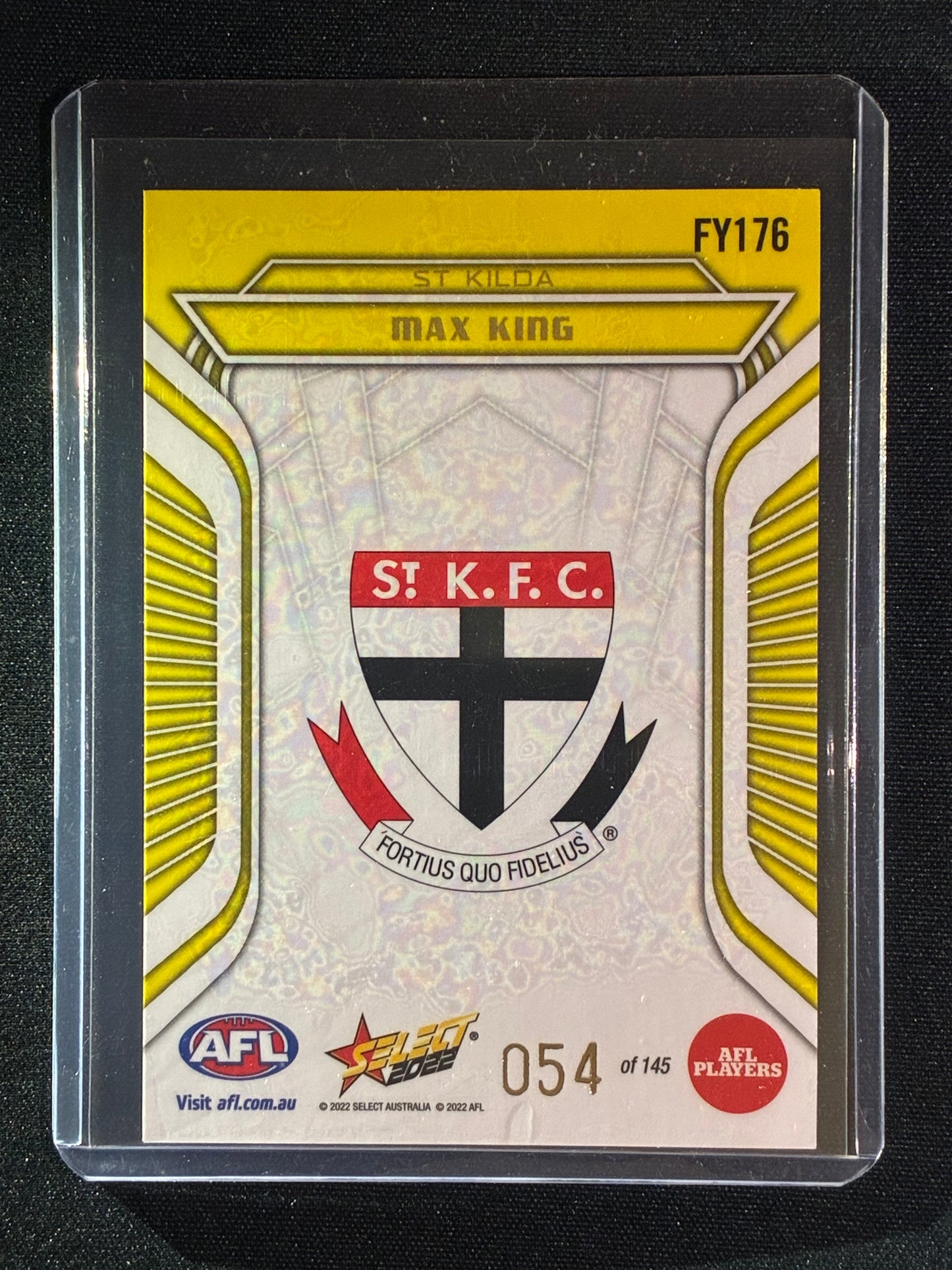 2022 Footy Stars MAX KING Fractured Acid Yellow 54/145