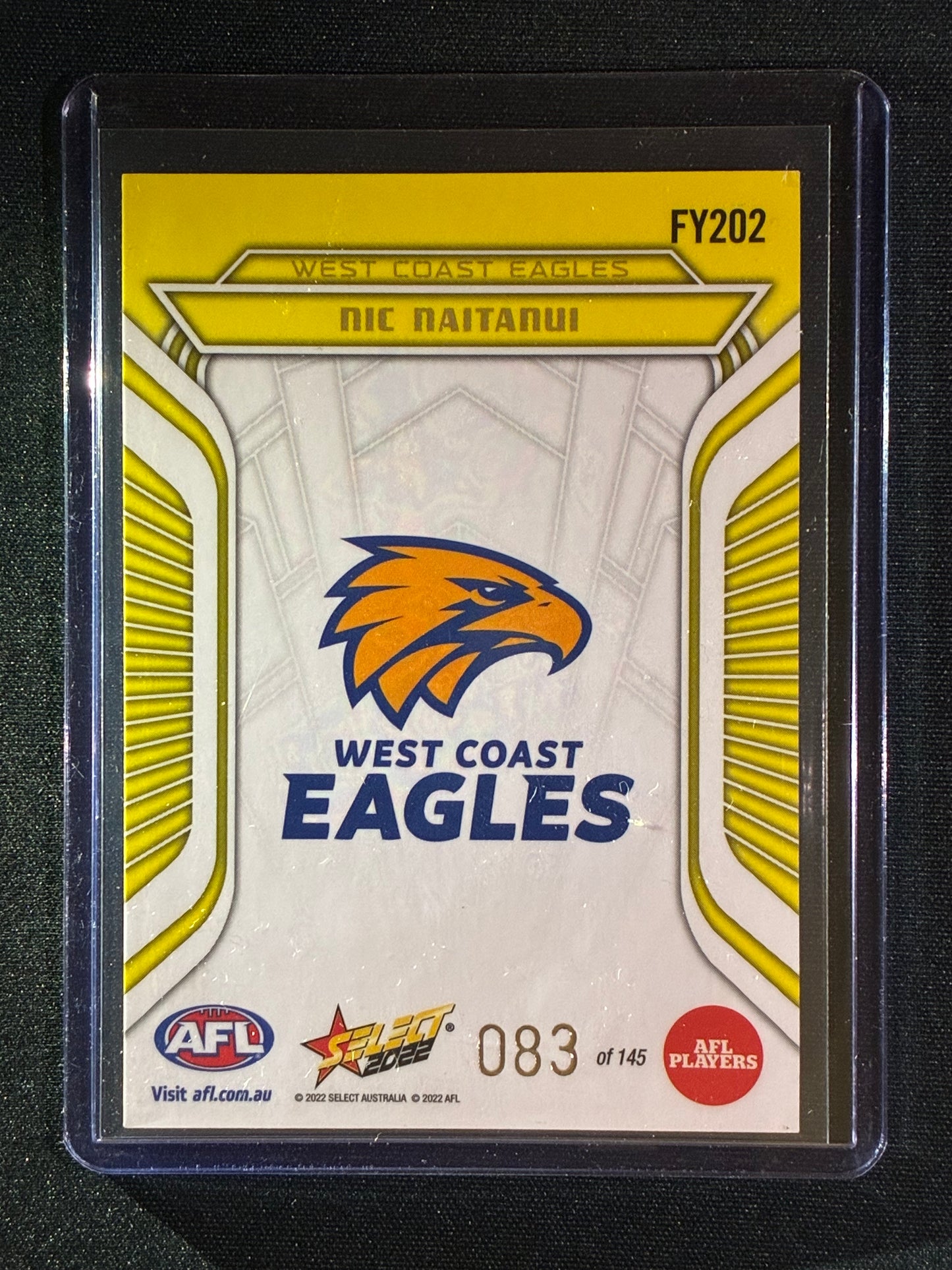 2022 Footy Stars NIC NAITANUI Fractured Acid Yellow 83/145