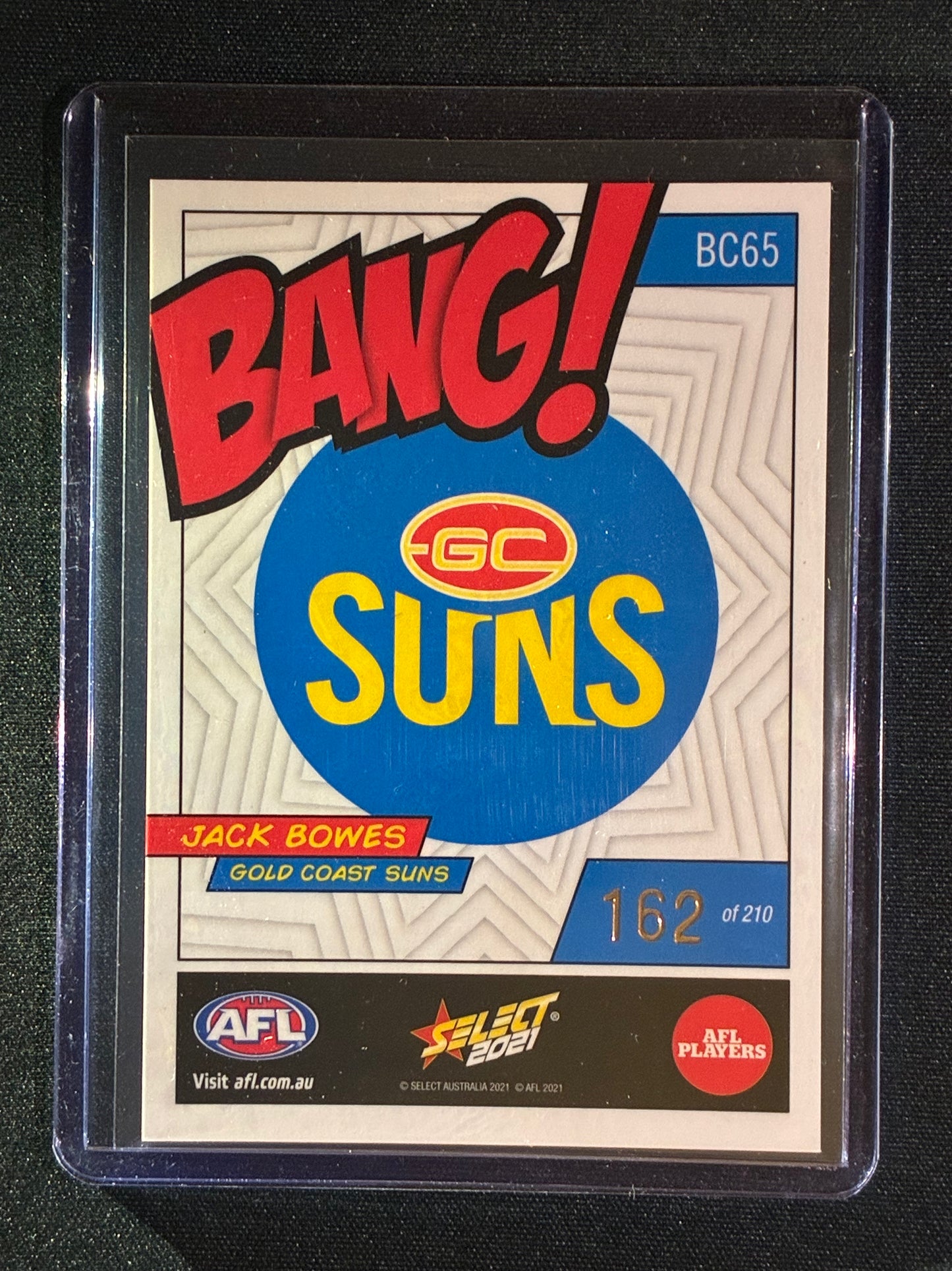 2021 Footy Stars JACK BOWES Bang! Kaboom 162/210