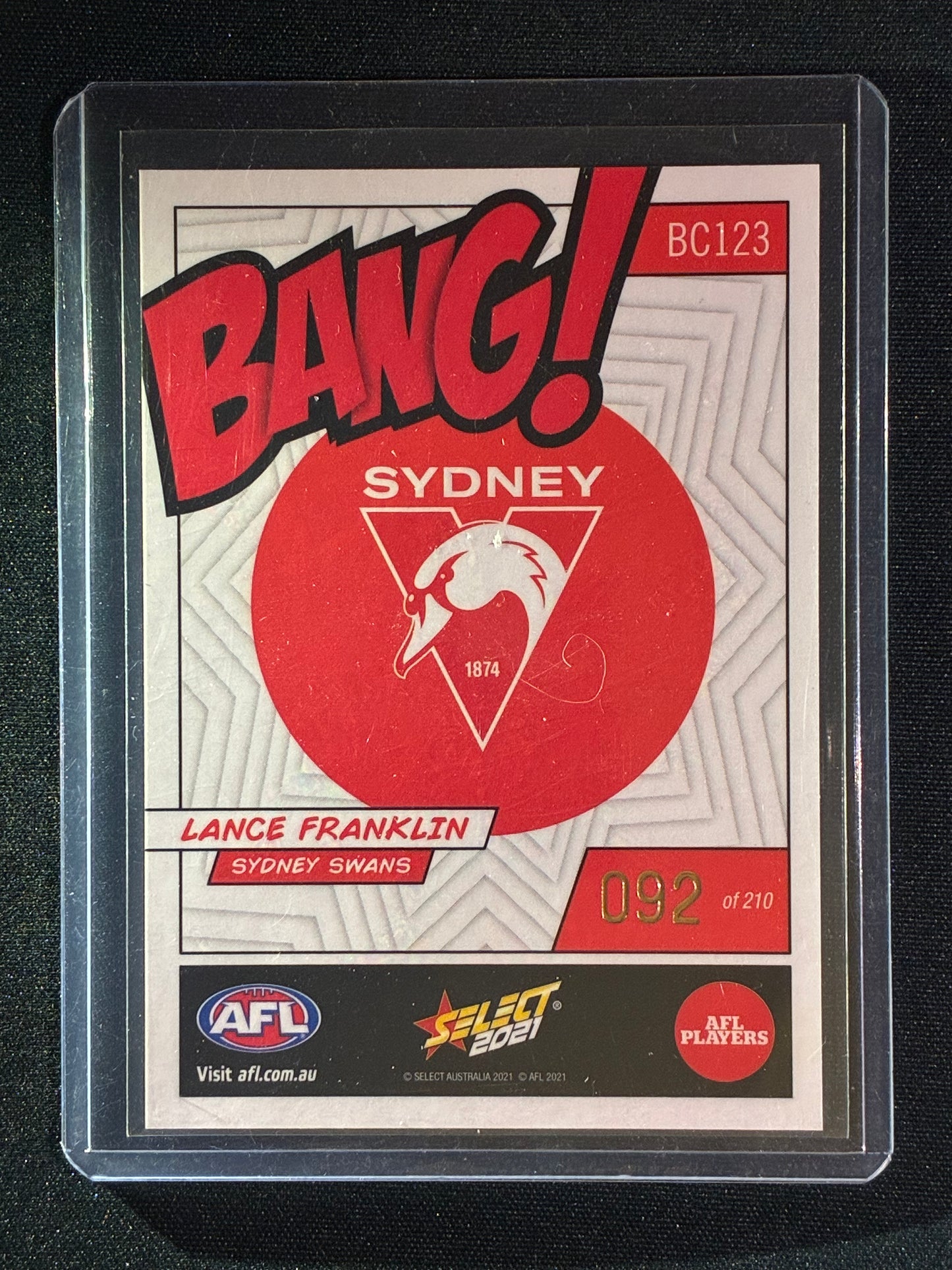 2021 Footy Stars LANCE FRANKLIN Bang! Kaboom 92/210