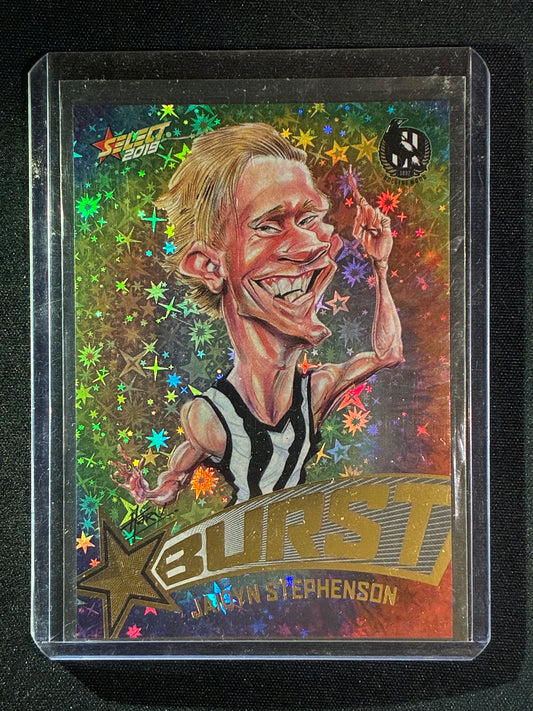 2019 Footy Stars JAIDYN STEPHENSON Starburst Caricature Rainbow Tie-Dye 388/540