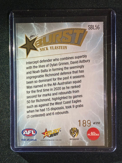 2021 Footy Stars NICK VLASTUIN Starburst Caricature Lightning 189/210