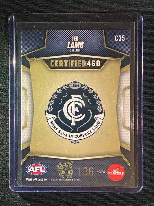2016 Certified JED LAMB Certified 460 136/460