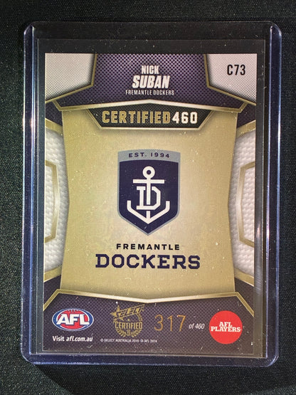 2016 Certified NICK SUBAN Certified 460 317/460