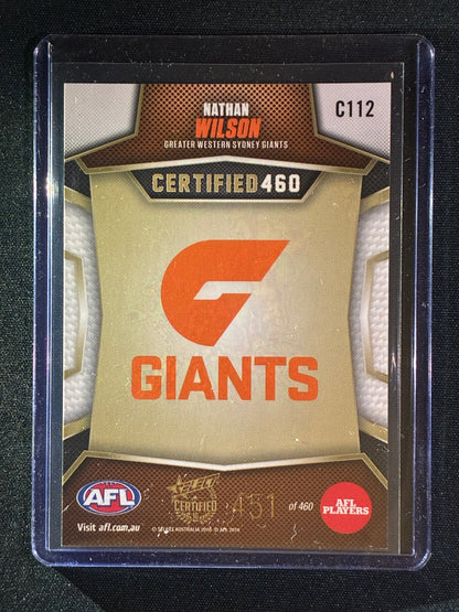 2016 Certified NATHAN WILSON Certified 460 451/460