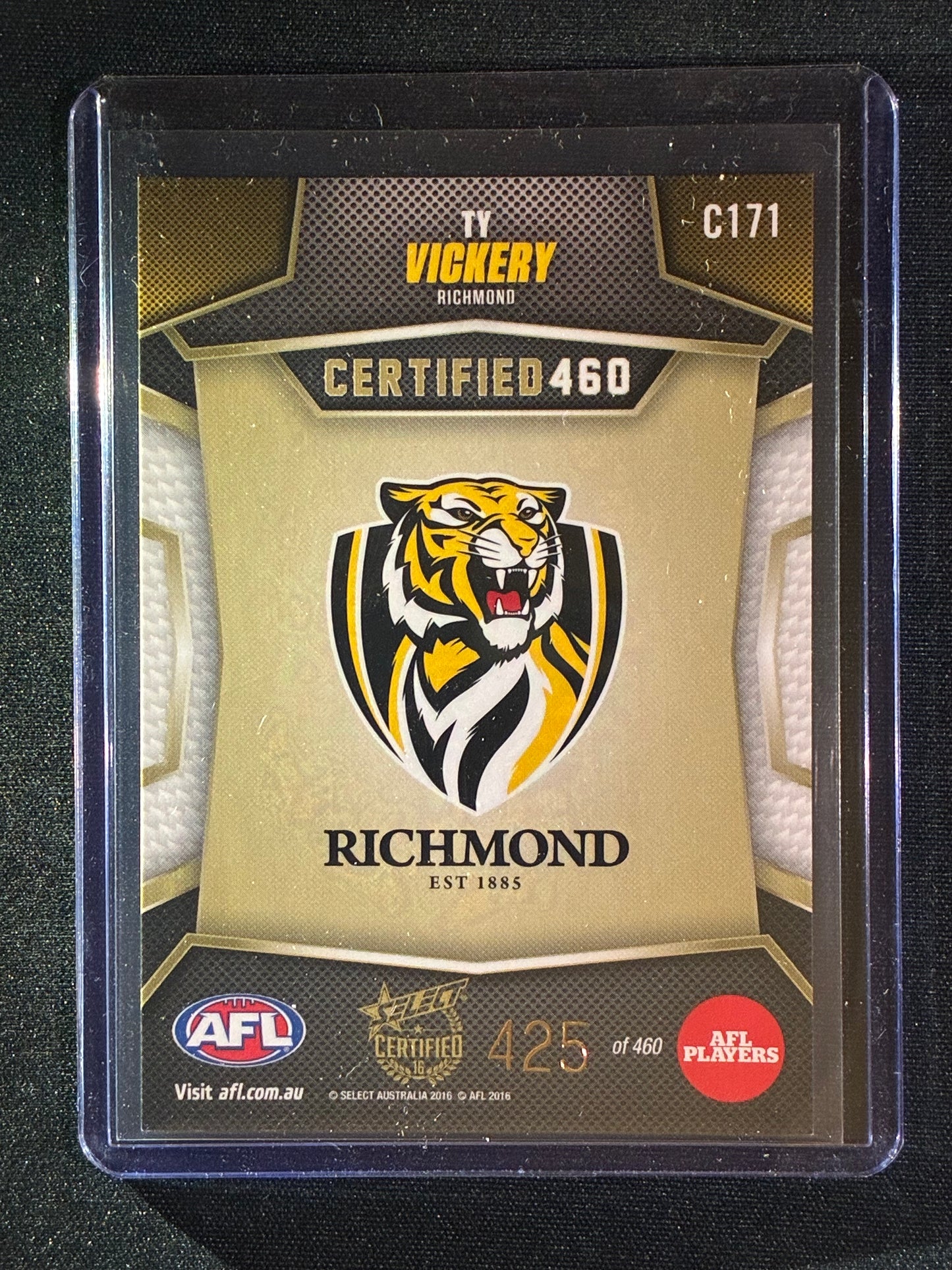 2016 Certified TY VICKERY Certified 460 425/460