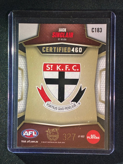 2016 Certified JACK SINCLAIR Certified 460 327/460