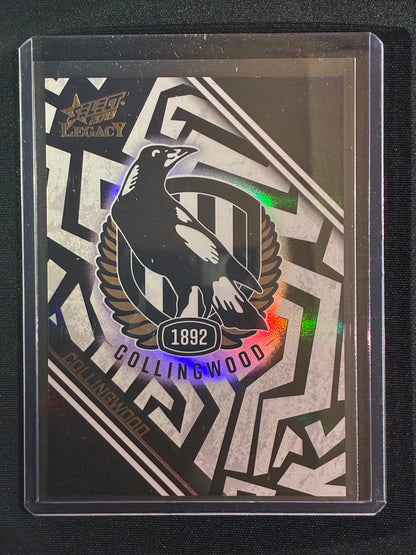 2018 Legacy COLLINGWOOD MAGPIES LOGO CHECKLIST Holographic Parallel 100/350
