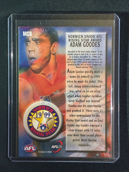 2000 Select Y2K ADAM GOODES 1999 Rising Star Medal Winner #MC6
