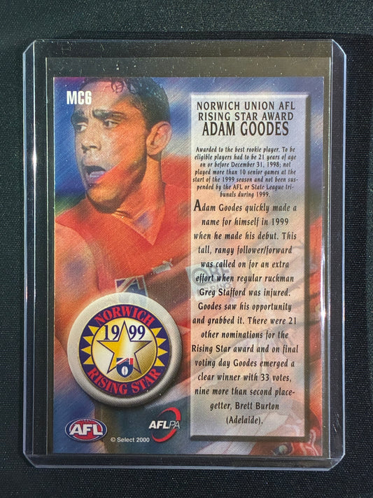2000 Select Y2K ADAM GOODES 1999 Rising Star Medal Winner #MC6