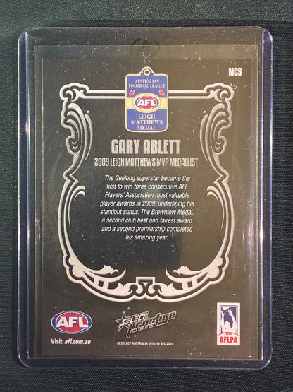 2010 Prestige GARY ABLETT 2009 MVP Medal Winner #MC5 (B)