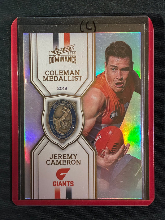 2020 Dominance JEREMY CAMERON 2019 Coleman Medal Winner #MW2 (C)