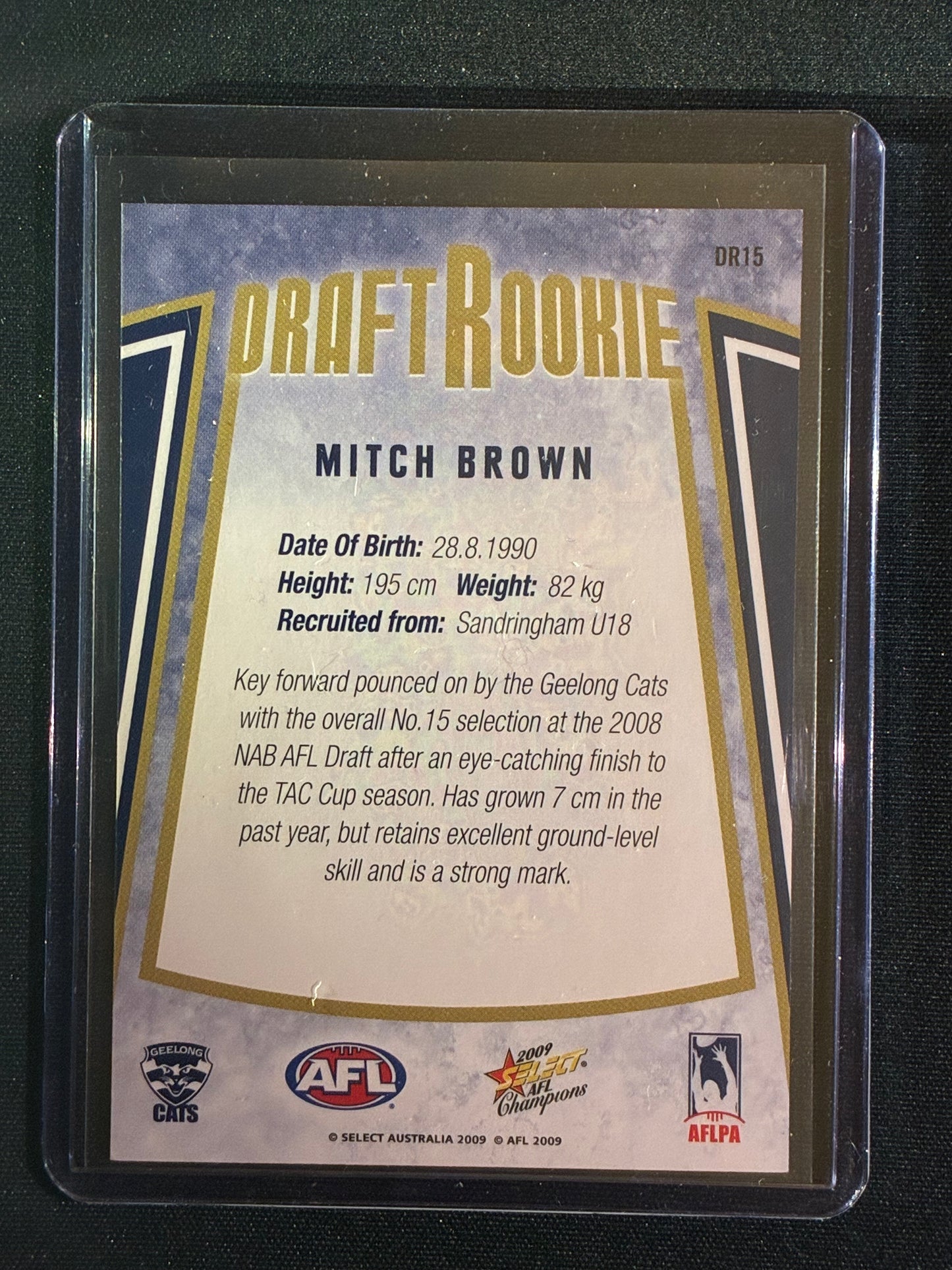 2009 Champions MITCH BROWN Draft Rookie #15