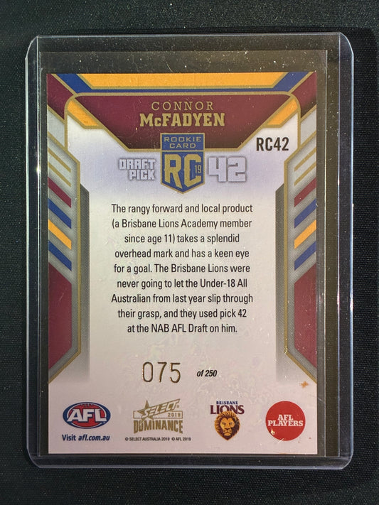 2019 Dominance CONNOR MCFADYEN Rookie Card 75/250