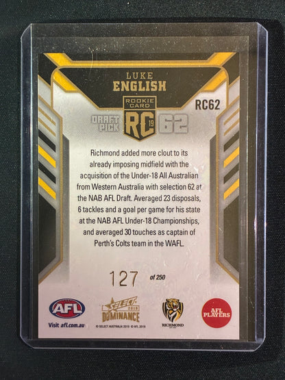 2019 Dominance LUKE ENGLISH Rookie Card 127/250