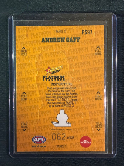 2017 Footy Stars ANDREW GAFF Platinum Standups 62/375