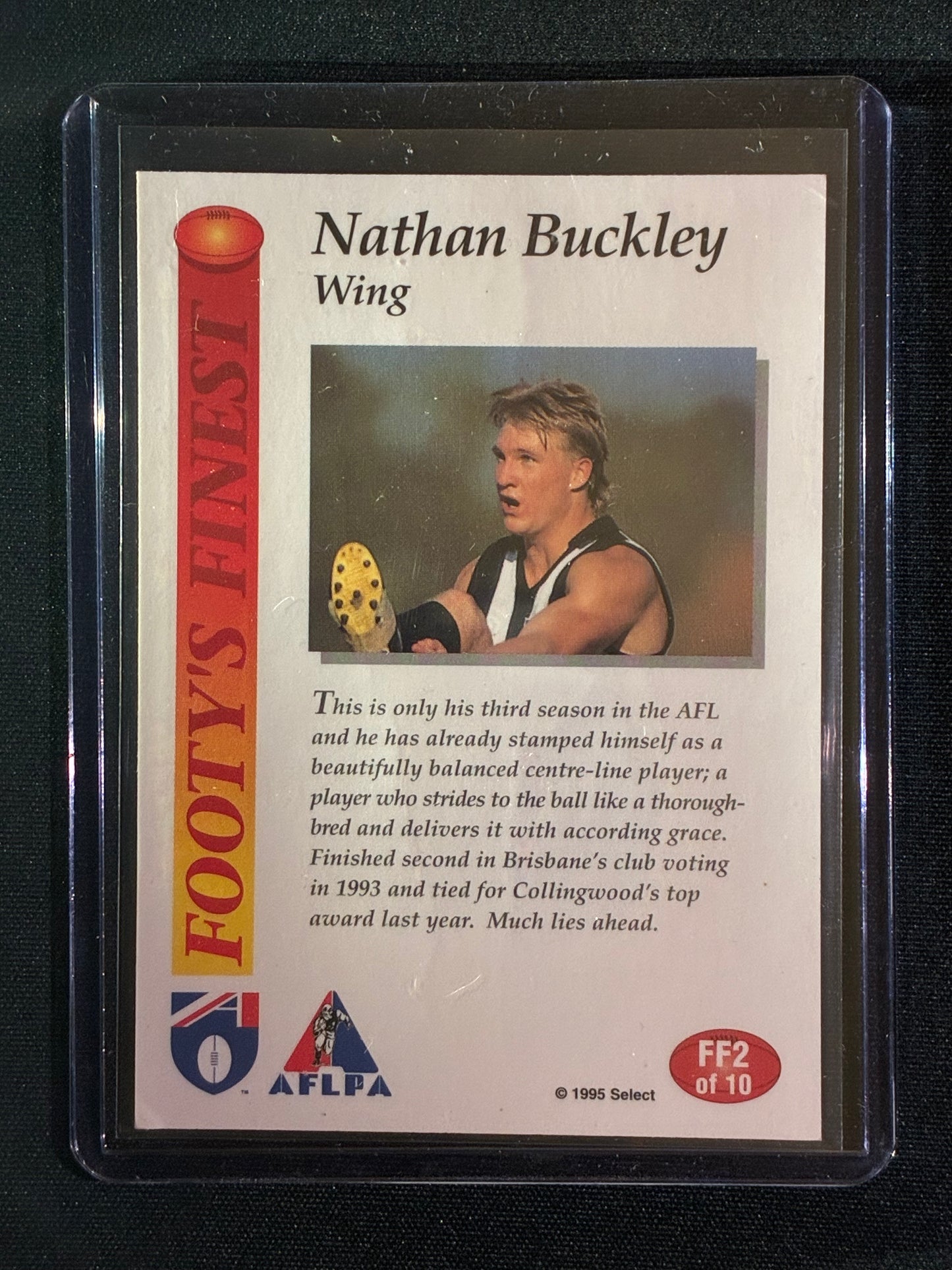 1995 Select NATHAN BUCKLEY Footy's Finest #2